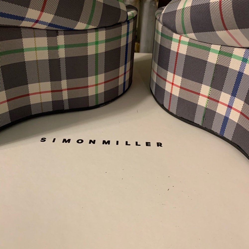 Simon Miller blackout platform in grey plaid - Picture 2 of 4
